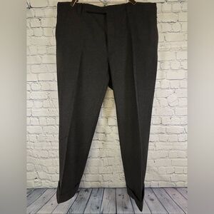 Ralph Lauren Collection Purple Label Gray Wool Flannel Cuffed Dress Pants 40